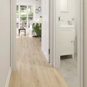 GoodHome Lulea Authentic Natural Wood effect Laminate Flooring Sample