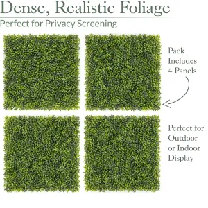 Artificial Boxwood Living Wall Panels Fence Covering Indoor Outdoor (Set of 4 1m x 1m)