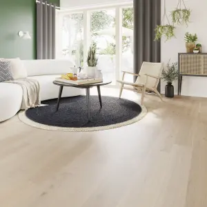 GoodHome Goodsir Natural Bleached wood effect Oak Engineered Real wood top layer flooring, 1.56m²