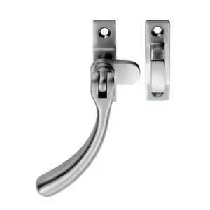 Bulb Ended Casement Window Fastener 98mm Handle 45mm Centres Satin Chrome