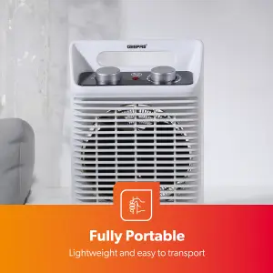 Geepas 2000W Fan Heater With Adjustable Thermostat