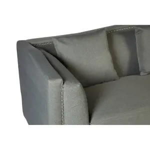 Interiors by Premier Feya Three Seater Grey Fabric Sofa