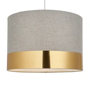 Amara Brushed Grey Lamp shade (D)30cm