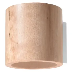 Orbis Wood Natural 1 Light Classic Wall Light