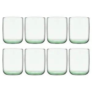 Pasabahce Aware Iconic Recycled Glass Tumblers - 280ml - Green - Pack of 8