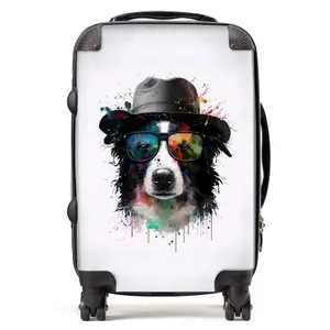 Border Collie Dog Splashart Suitcase - Cabin