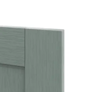 GoodHome Alpinia Matt green wood effect Shaker Highline Cabinet door (W)450mm (H)715mm (T)18mm