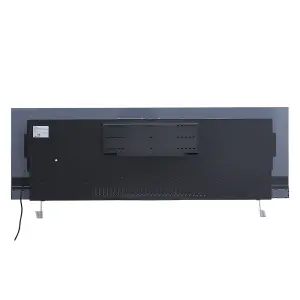 Grey Electric Fire Wall Mounted Wall Inset or Freestanding Fireplace 12 Flame Colors with Remote Control 72 Inch