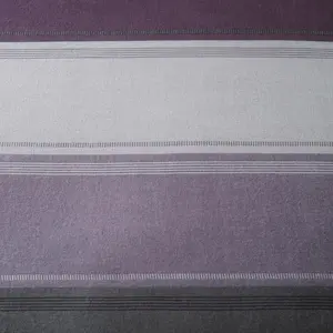 Betley Brushed Cotton Striped Duvet Cover Set with Pillowcases Plum / Kingsize - 2 Standard Pillowcases