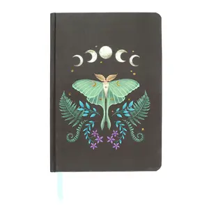 Something Different Moth A5 Notebook Black (One Size)