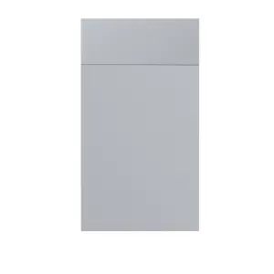 GoodHome Alisma High gloss grey Slab Door & drawer 500mm