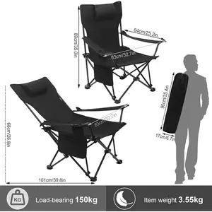 Mineo Folding Camping Chair Black