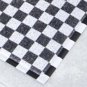 Black Check Doormat (70 x 40cm)