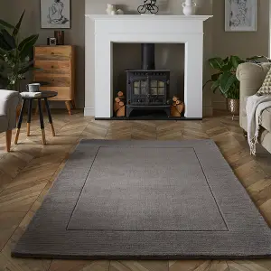 Mayfair Esme 120x170cm Grey Wool Rug