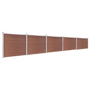 Berkfield Fence Panel Set WPC 872x146 cm Brown