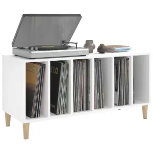 vidaXL Record Cabinet White 100x38x48 cm Engineered Wood