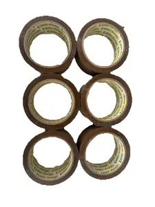 Stikky Tape Brown Packaging Tape 50mm x 66m Low Noise Pack of 6 Rolls