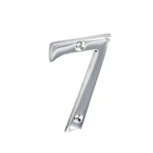 Securit 7 Chrome Door Number Chrome (75mm)