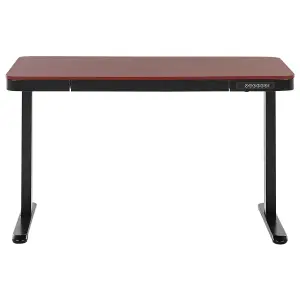 Adjustable Desk Electric Dark Wood KENLY