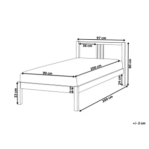 Wooden EU Single Size Bed Light VANNES