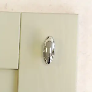 Polished Chrome Oval Cabinet Door Knob Pull