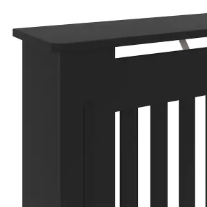 Berkfield MDF Radiator Cover Black 78 cm