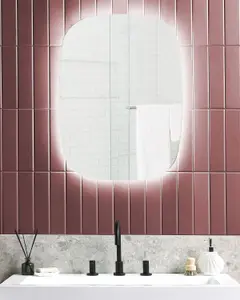 LED Bathroom Mirror BERGERAC Silver