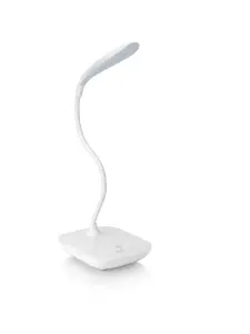 Auraglow Rechargeable Flexi-Neck Dimmable LED Desk Touch Lamp