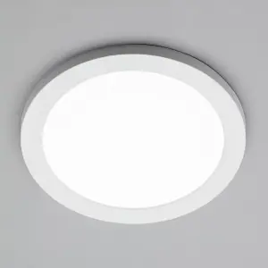 Litecraft Darly White 18 Watt LED Bathroom Ceiling Light