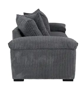 Amalfi Jumbo Cord 3 Seater Sofa Grey