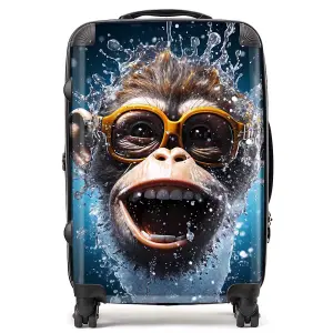 Splashart Cheeky Chimp Face Suitcase - Medium