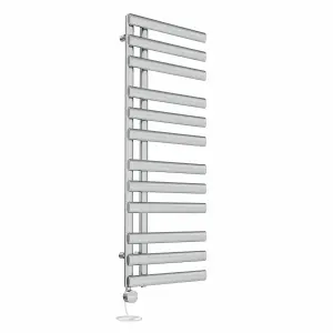 Right Radiators Prefilled Thermostatic Electric Heated Towel Rail Oval Column Rads Ladder Warmer - 1200x450mm Chrome