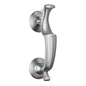 Heavyweight Doctors Door Knocker 121mm Fixing Centres Satin Chrome