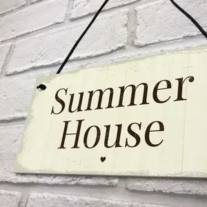 Red Ocean Summer House Plaque Garden Signs And Plaques Novelty Garden Shed Decorations Home Decor