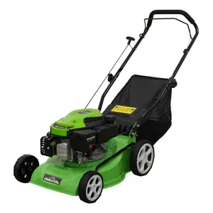 Dellonda Hand Propelled Petrol Lawnmower Grass Cutter, 132cc 16"/40cm 4-Stroke