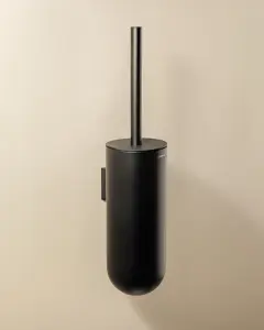 Cosmic Wall Hanging Toilet Brush Holder Matte Black Geyser