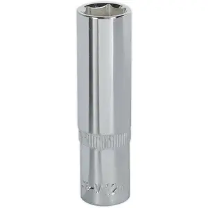 12mm Deep Drive Socket - Premium Forged Chrome Vanadium Steel with Polished Finish