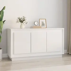 Alpen Home Sideboard Sonoma Oak 102X35x55 Cm Engineered Wood High Gloss White