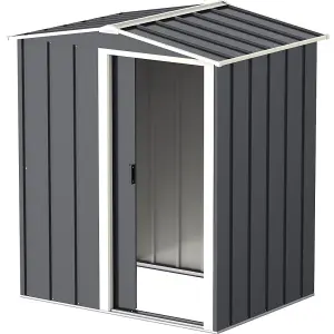 5 x 4 Premier Apex Metal Garden Shed - Anthracite Grey (5ft x 4ft / 5' x 4' / 1.6m x 1.2m)