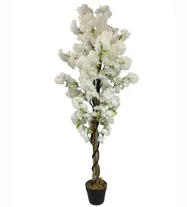 150cm Artificial White Cherry Blossom Tree