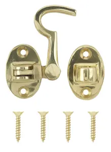 Brass-plated Cabin hook, (L)70mm