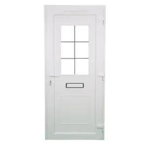 Fortia Mindil Clear Glazed Anthracite LH External Front Door set, (H)2085mm (W)840mm