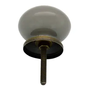 Nicola Spring - Round Ceramic Cabinet Knob - Grey