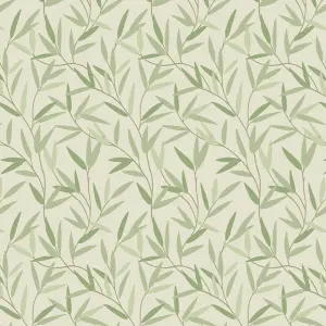 Laura Ashley Willow Hedgerow Leaf Smooth Wallpaper Sample