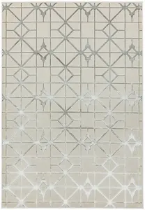 Lattice Geometric Modern Cotton Backing Rug for Living Room Bedroom and Dining Room-160cm X 230cm