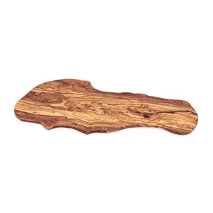 Olive Wood XL Deluxe Natural Grained Rustic Kitchen Dining Chopping Board (L) 90-95cm x 40-50cm (W)