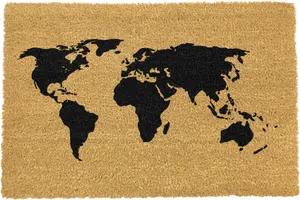 World Map Doormat - Regular 60x40cm