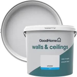 GoodHome Walls & ceilings Whistler Matt Emulsion paint, 5L