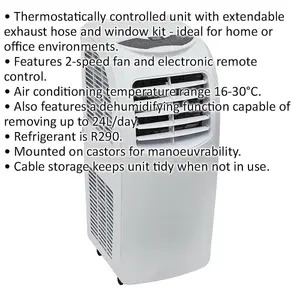 Versatile 2-in-1 Air Conditioner and Dehumidifier with Remote Control and Window Kit