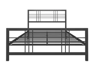 Burbank Metal Bed Black, Double